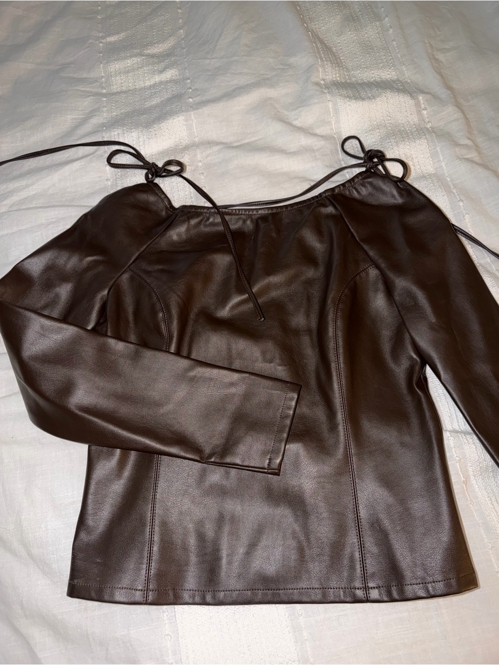 Brown Leather Top